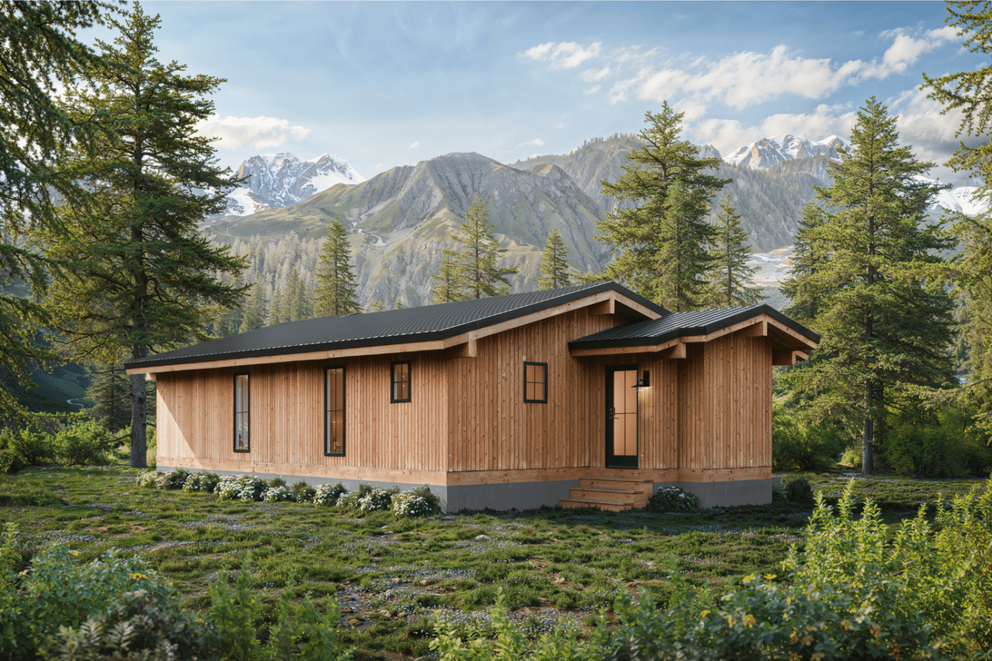 Back Side Rendering of Two Pines With MB Exit