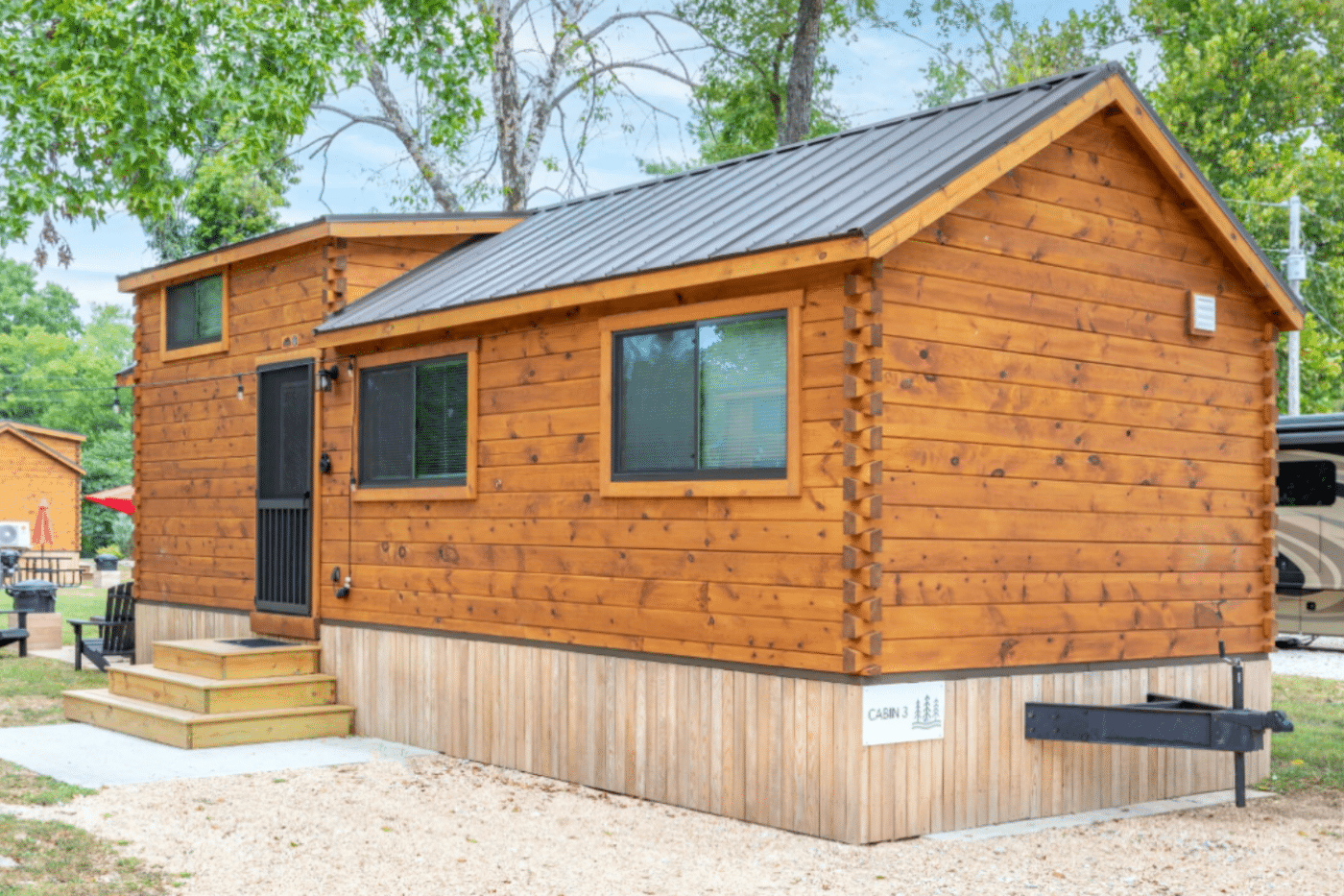 Park model RVs at RV park in Branson MO