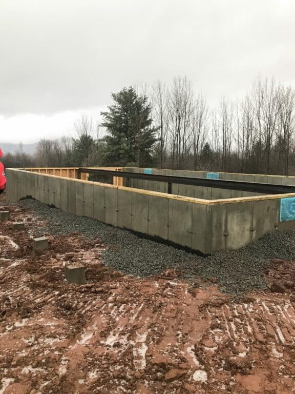 foundation for cabin in jewett new york