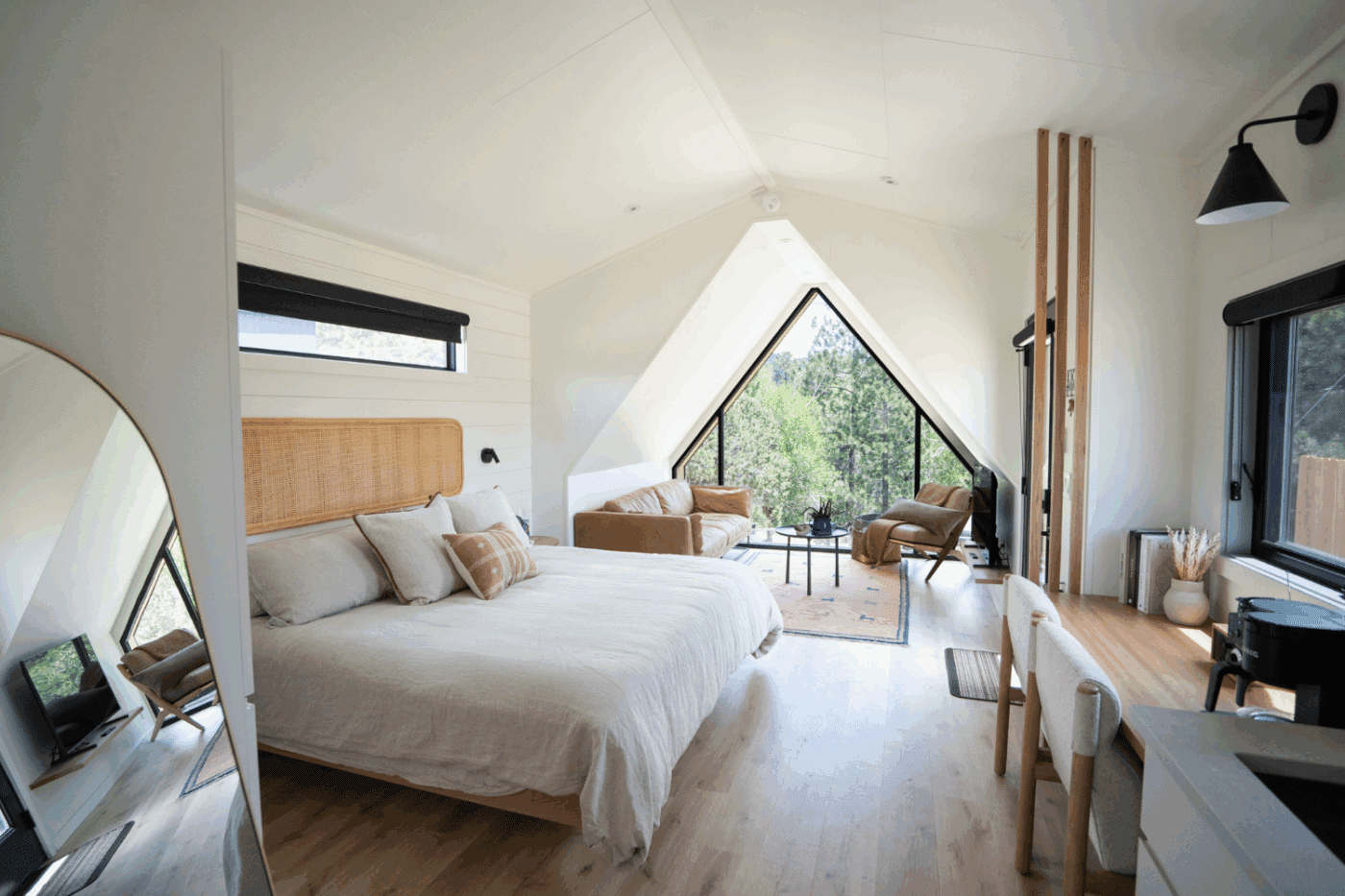 A Frame Studio in Buena Vista Colorado with dining area room for kind sized bed and sitting room