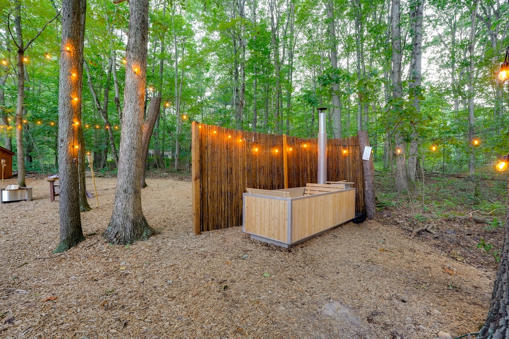 wood fired sauana at Huntingdon pa park model