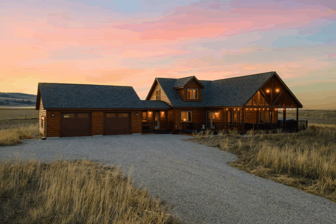 Canyon Lodge Modular log cabin in Driggs Idaho