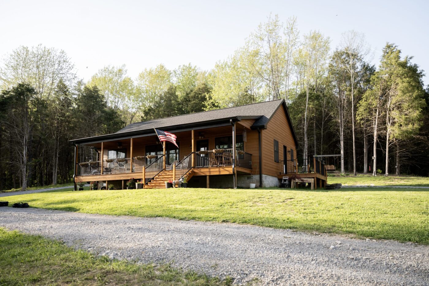 sunset ridge log cabin in Connecticut
