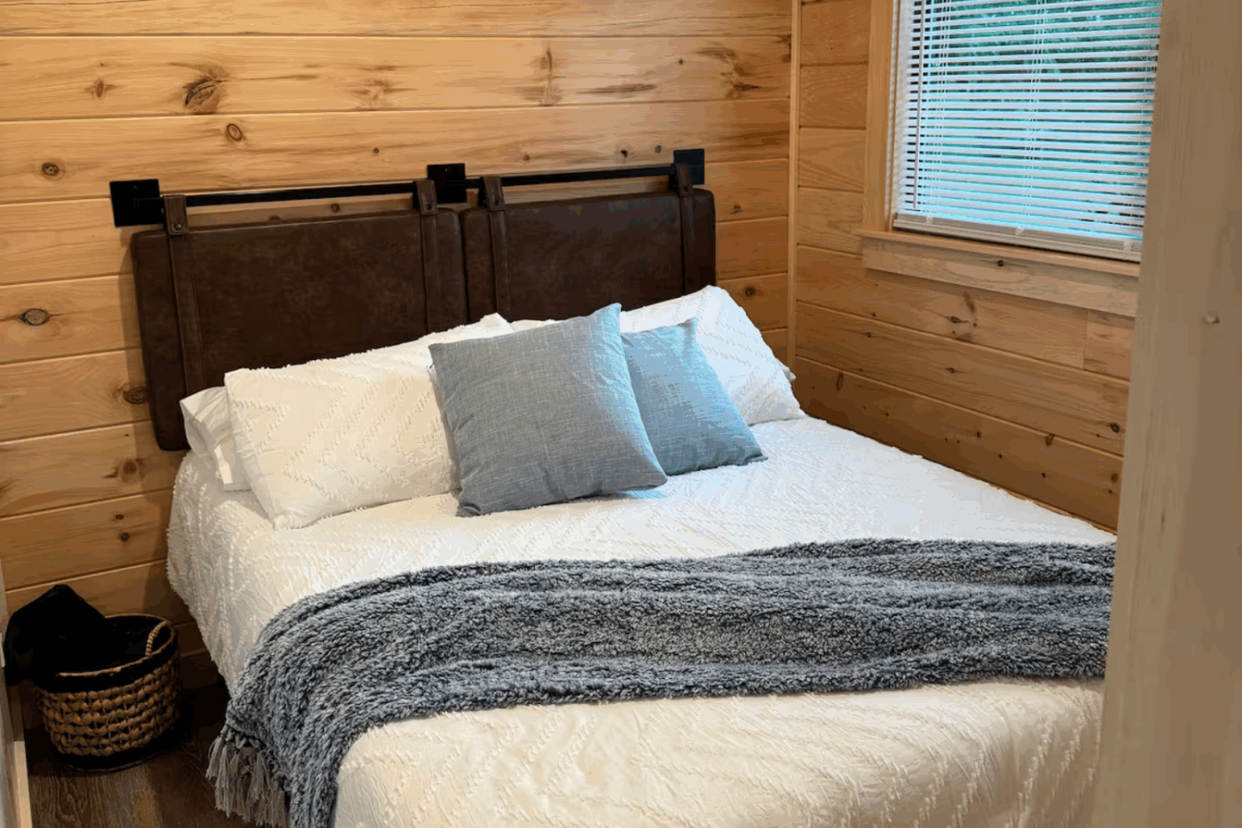 Pinecrest park model tiny home bedroom 2 at Red Run Resort site 65
