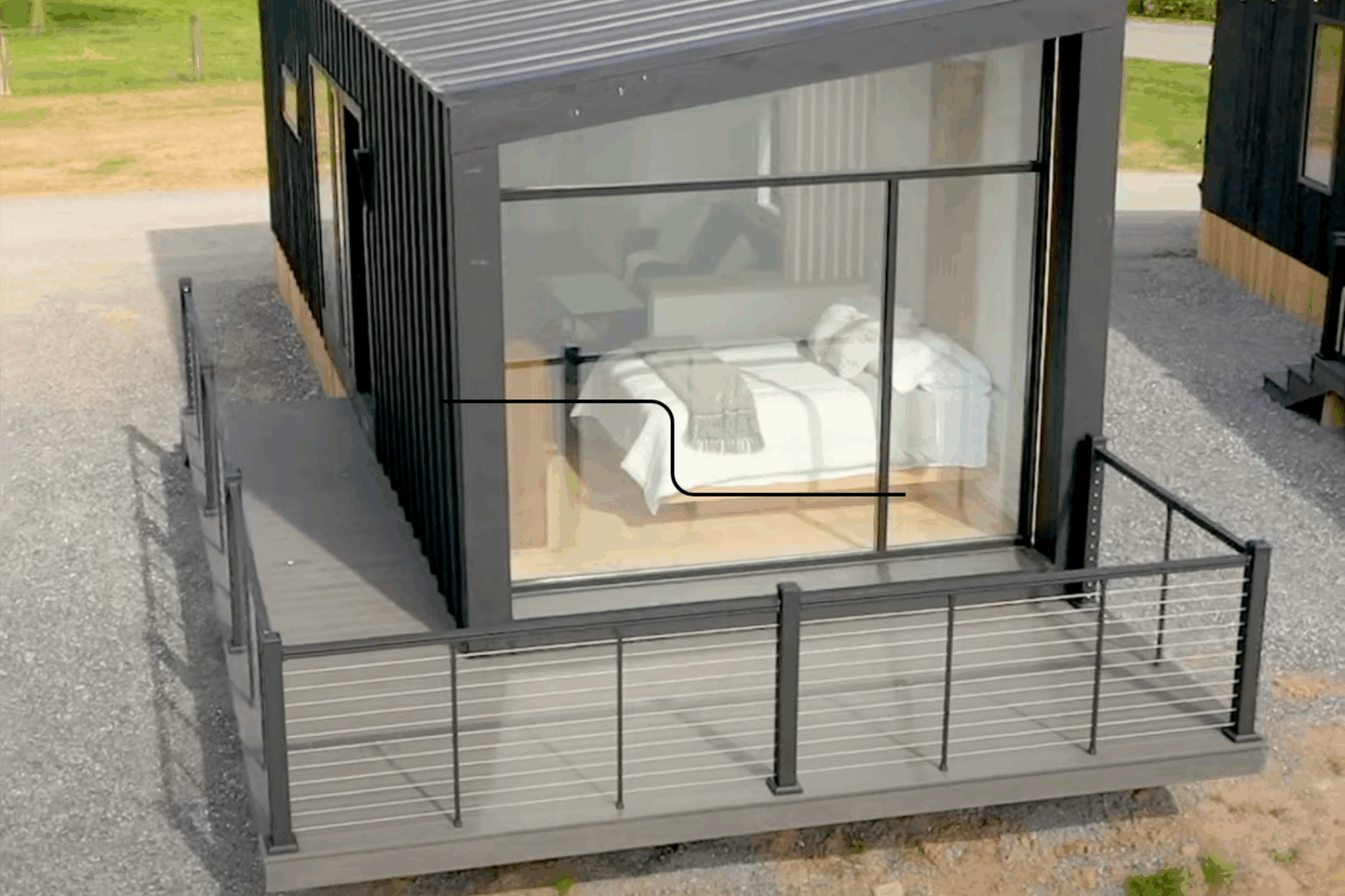 park model cabins deck