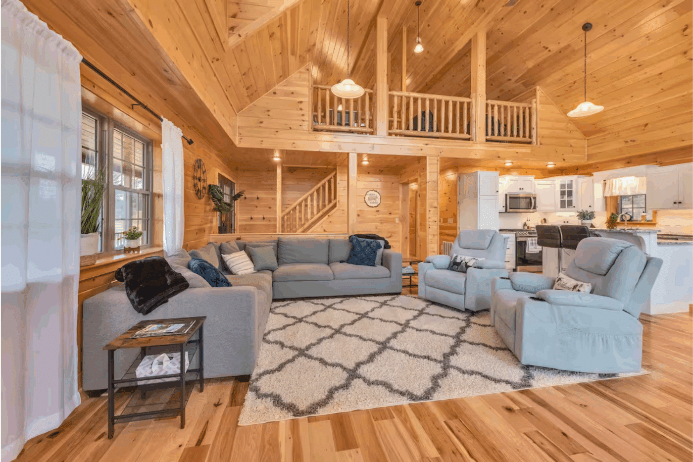 Mountaineer Deluxe modular log cabin in Vermontville New York built and designed by Psy Homes