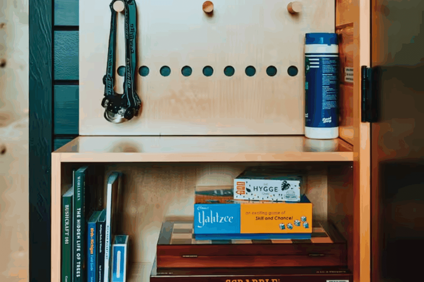 entry of Nook Studio peak cabin 1 at Retreat north in East Jordan Mi