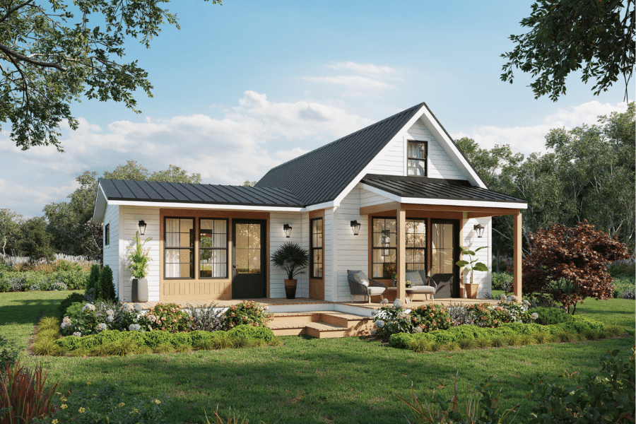 white Grove ADU on permanent foundation in compliance with ADU regulations in Washington