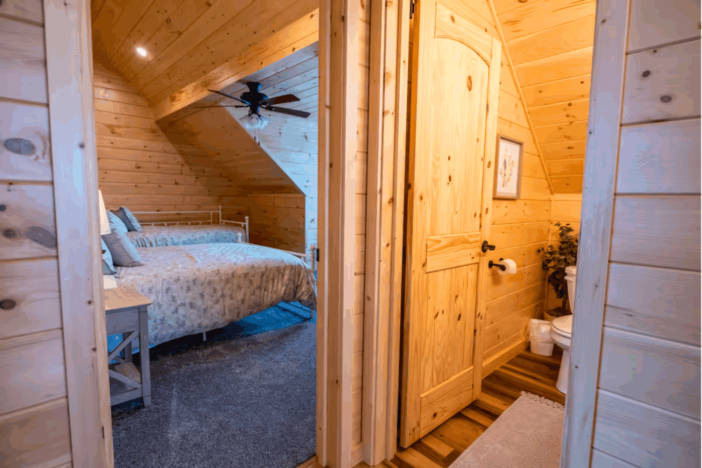 customer finished off loft space with bathroom in Sarnac Lake new York