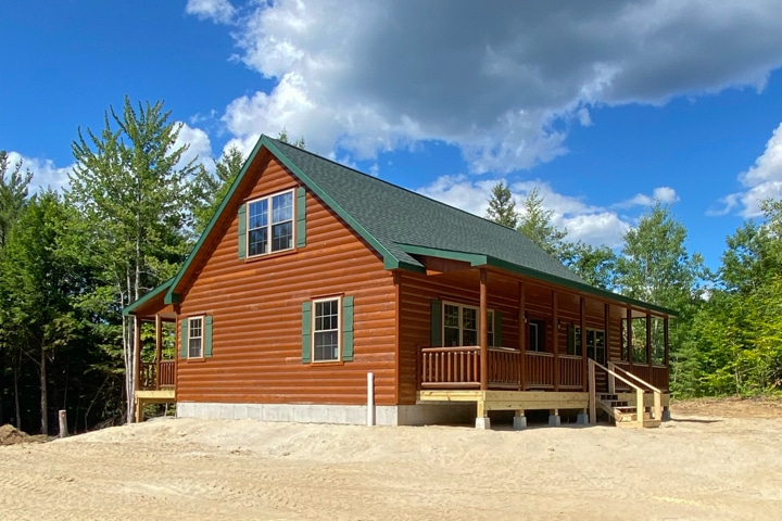 stunning log home in campton nh