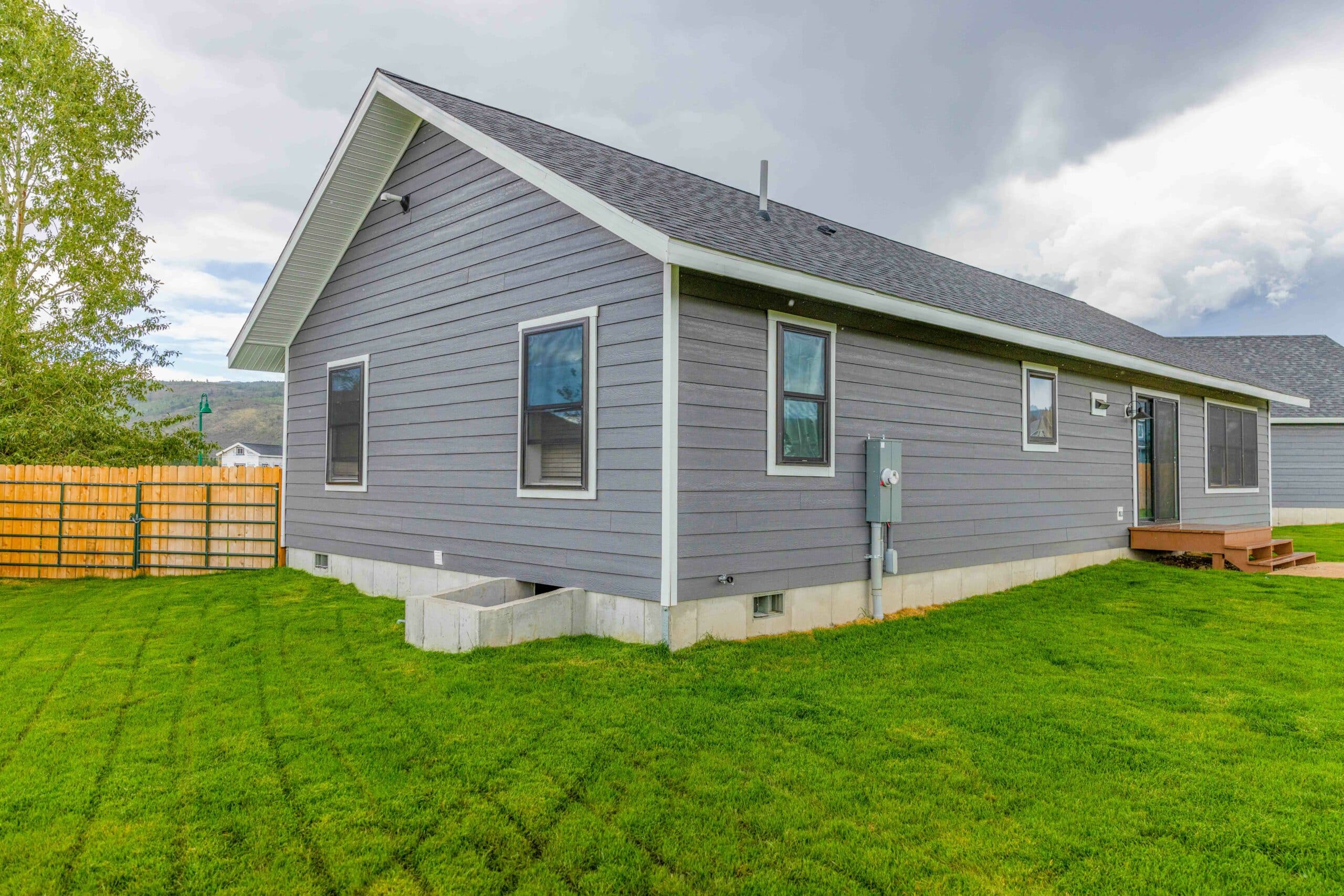 Rear elevation Modern Home in Victor ID