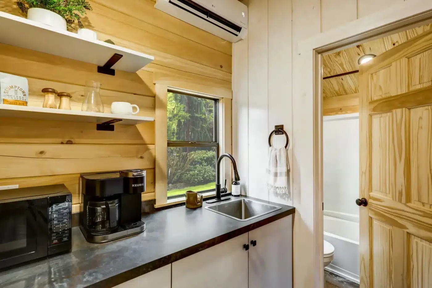 Studio real log park model