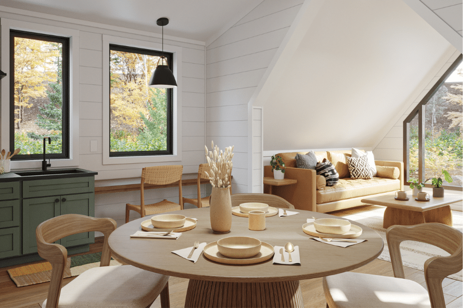 living area inside an ADU