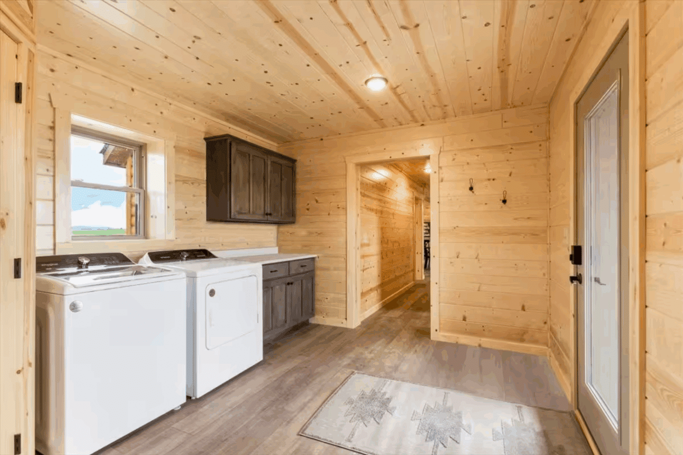 washer and dryer in breezeway Access addition of Canyon Lodge in Driggs Idaho