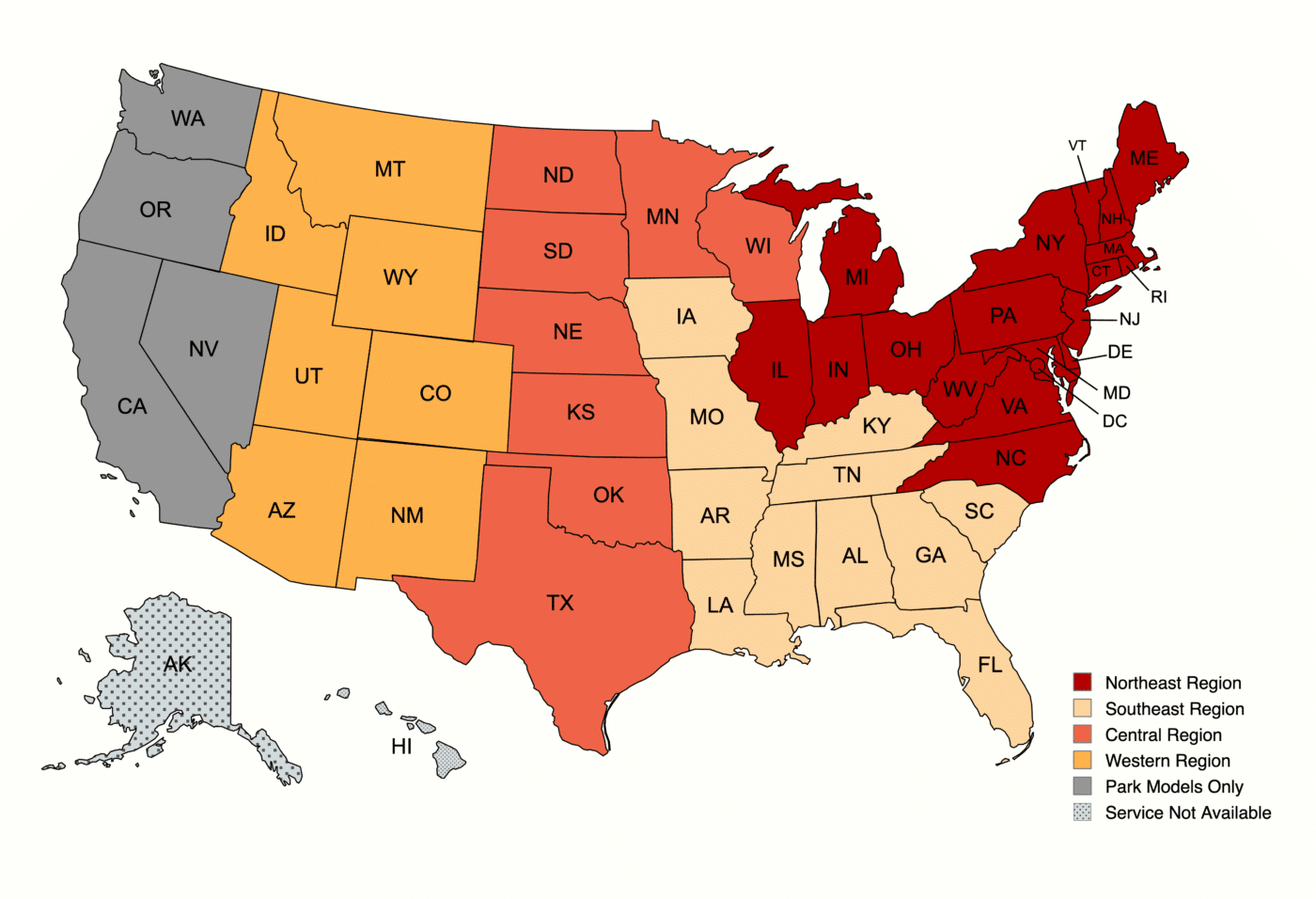 Psy Homes Nationwide Delivery Area Updated
