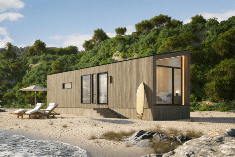 Luna park model in coastal luna wood siding