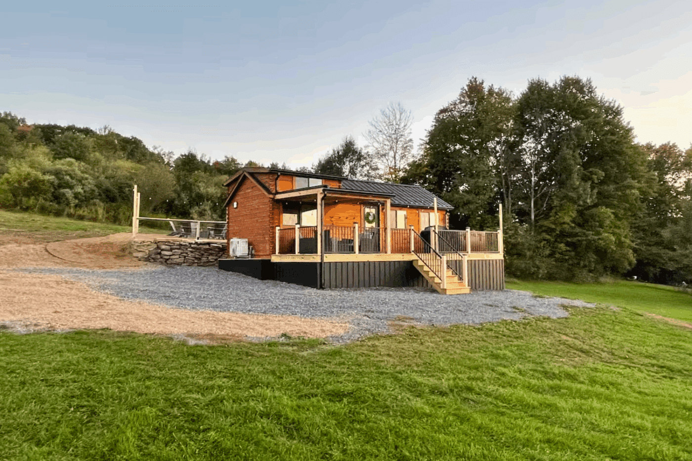 Pinecrest park model tiny home in Fallentimber Pa built and designed by Zook CAbins