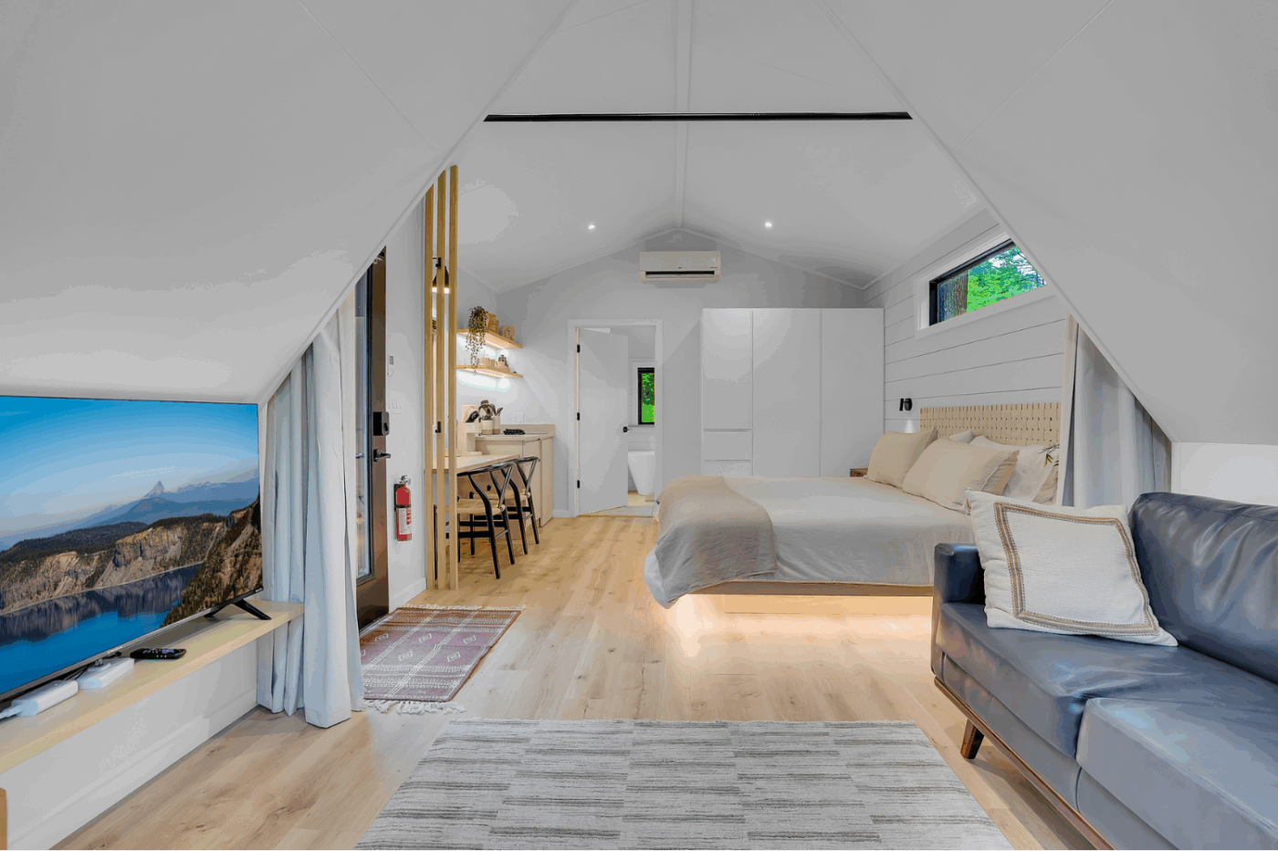 site 18 Aframe studio Greene Hills RV Resort and Campground built and designed by Psy Homes at site 18