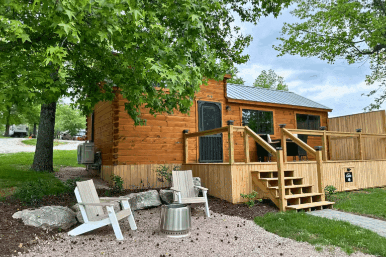 Pinecrest park model tiny home in Harrison Arkansas built and designed by Psy Homes in Gap Pa