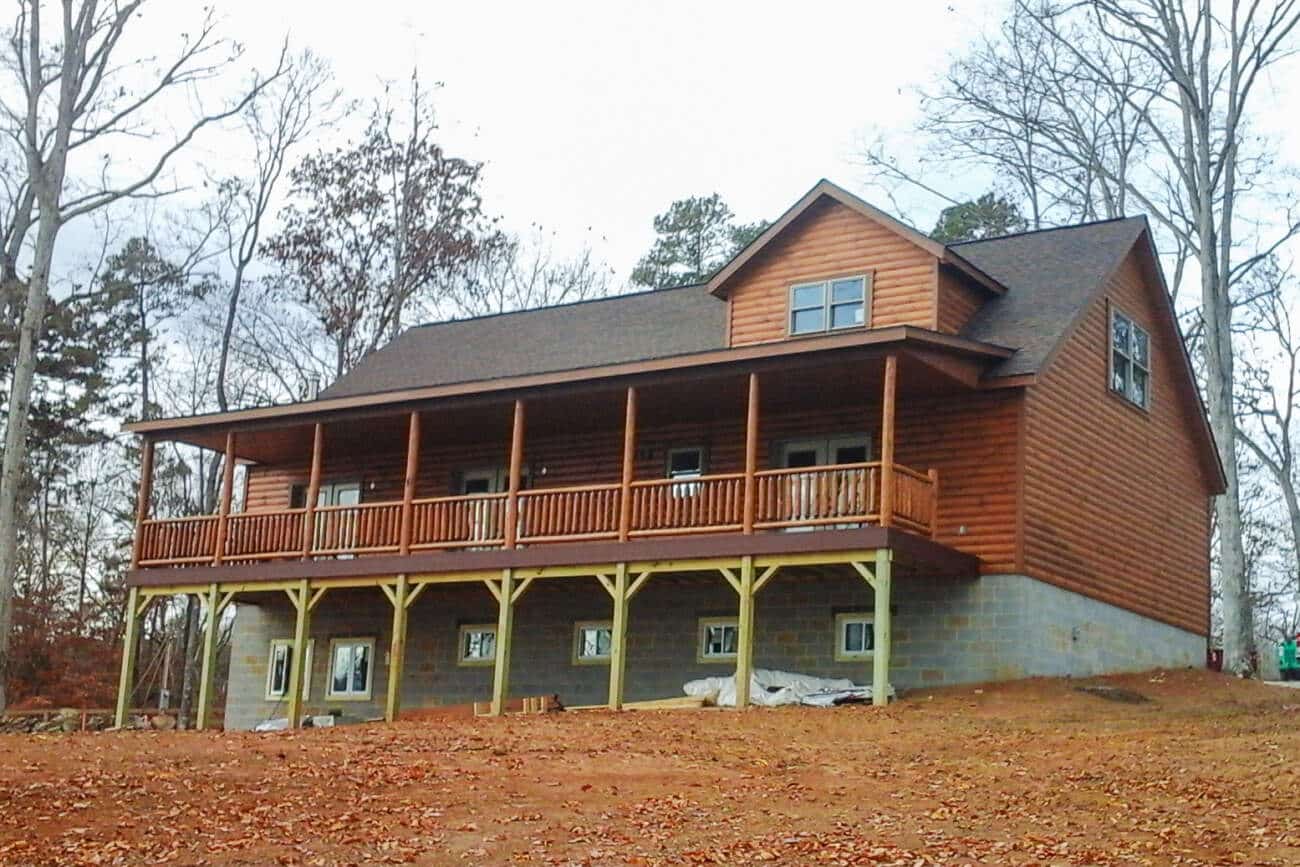 Timberline Modular Log Cabin with Full length porch