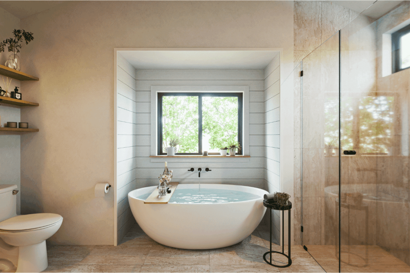 A Frame Studio RV Park Cabin with Luxury Bathroom