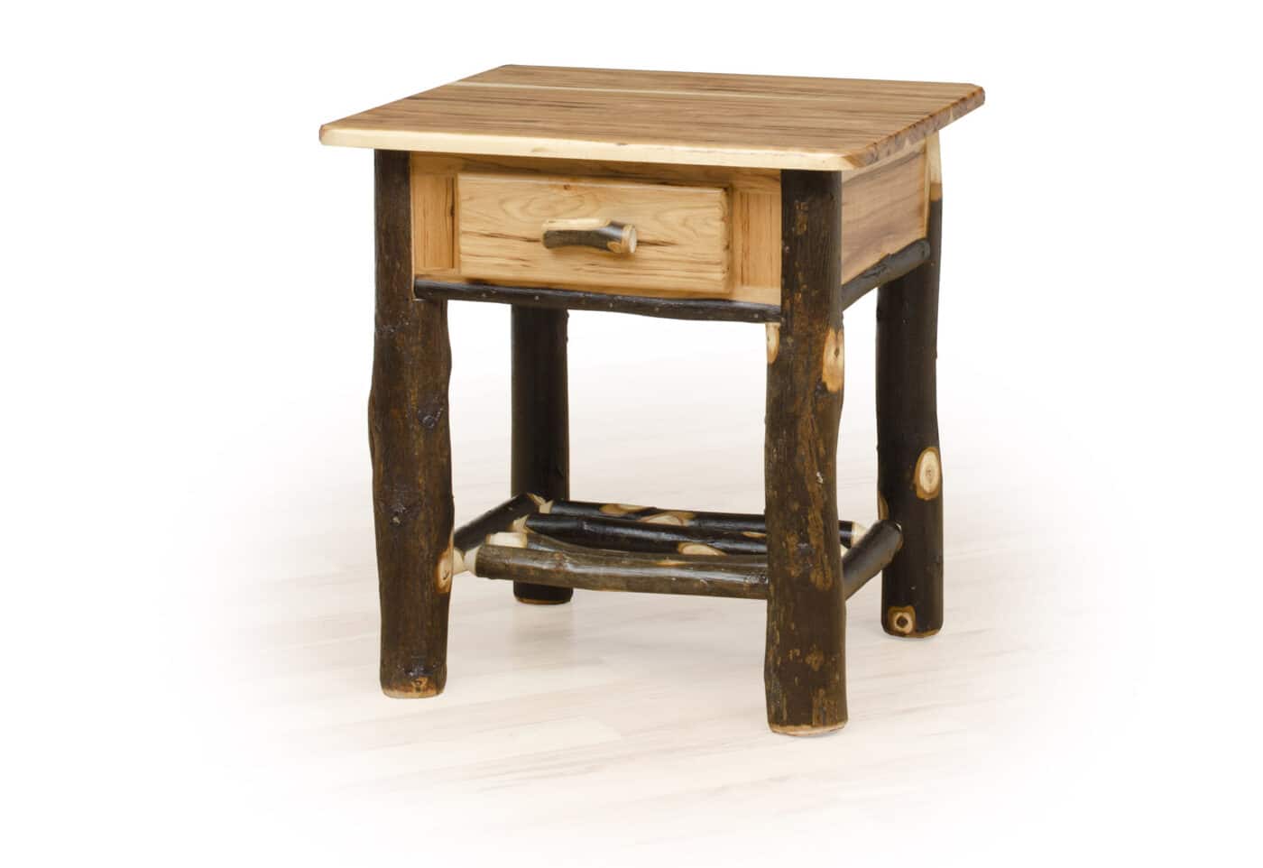 open night stand log cabin bedroom set