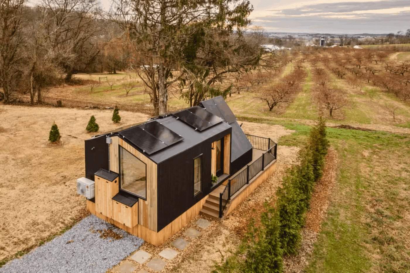 overview or aframe park model tiny home in Gap pa built and designed by Psy Homes