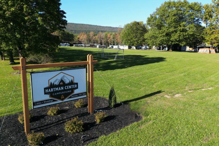 hartman center campground with Psy Homes Park models for luxury cabins