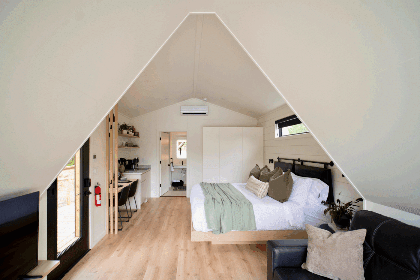 A frame studio Ada compliant built and dseigned by Zook Cabisn in New Holland pa at Red Run Resort