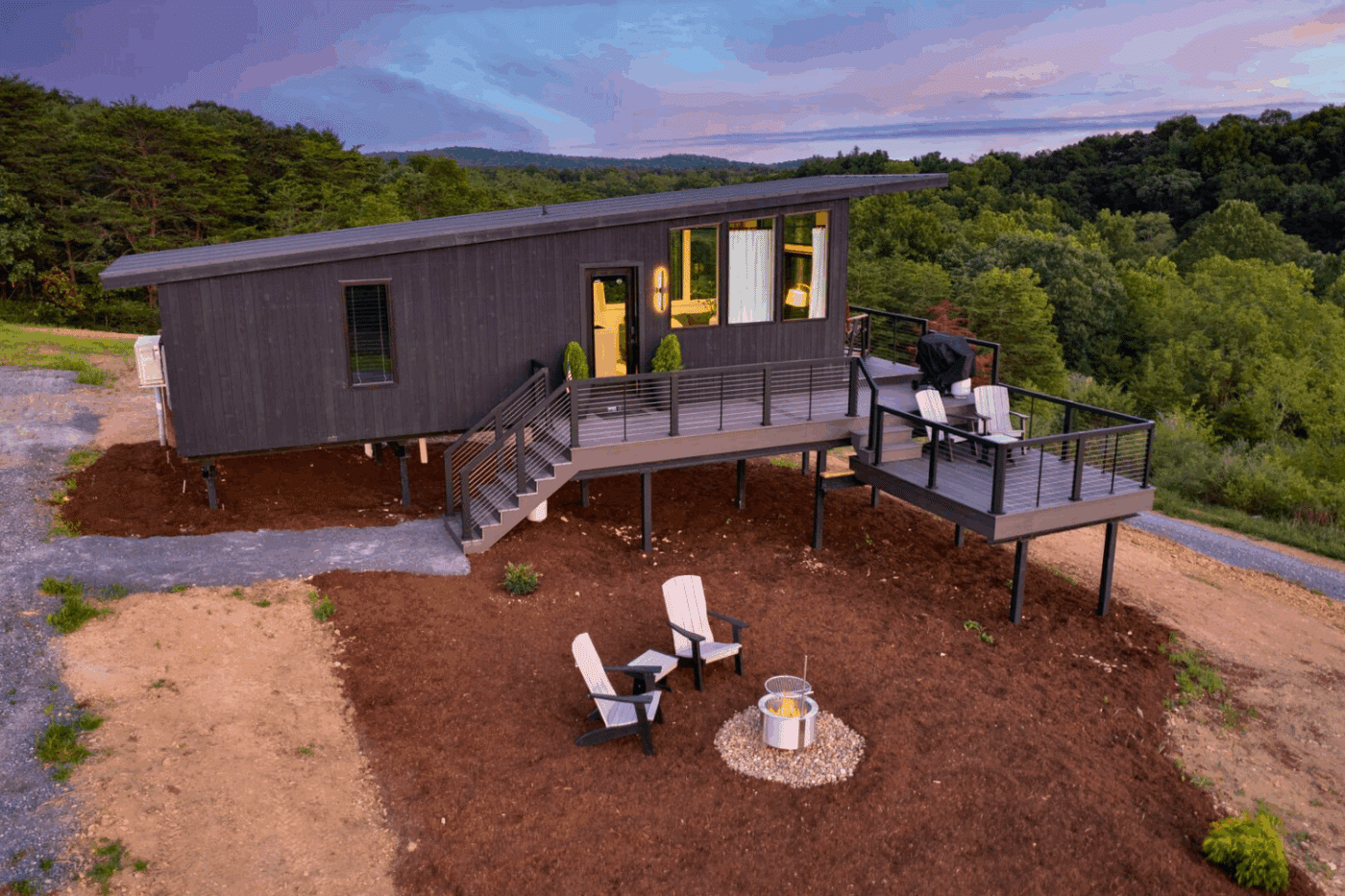 Rockwood park model tiny home in Warfordsburg Pa with multiple porches