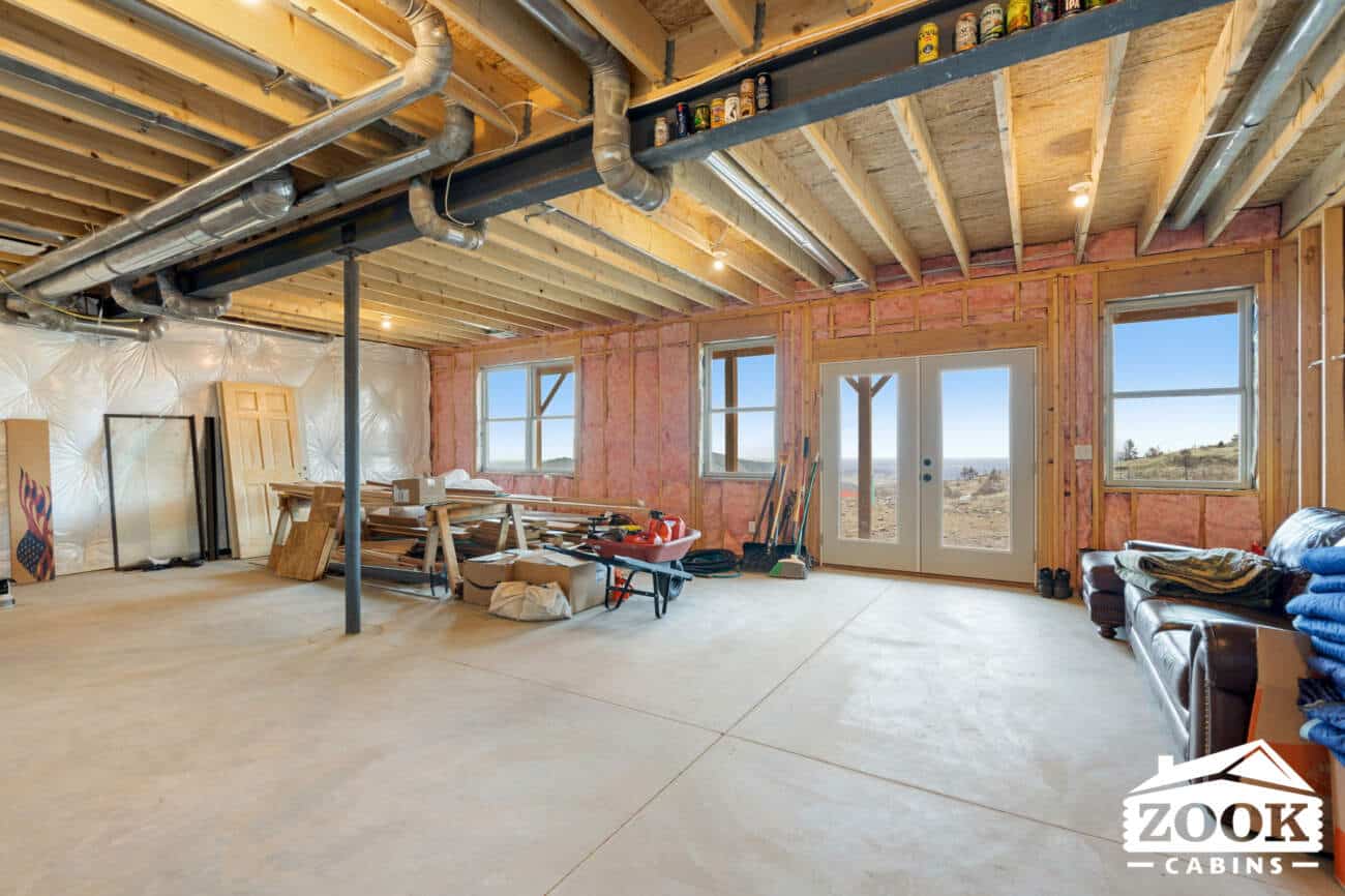 basement Sunset Ridge Log Cabin in Loveland CO