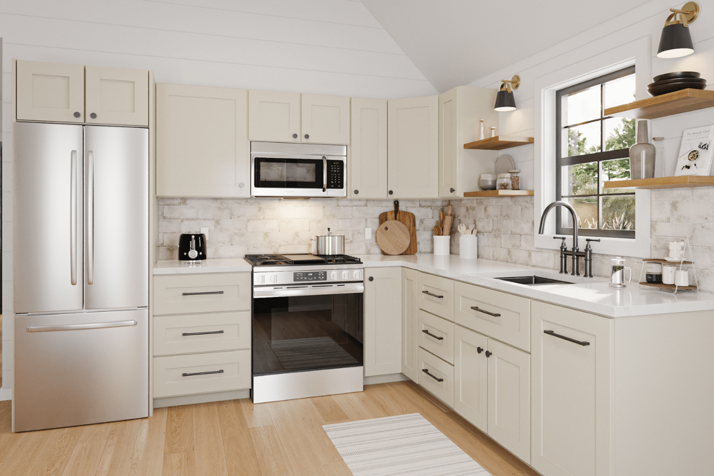 The grove L shaped kitchen created by zook cabins