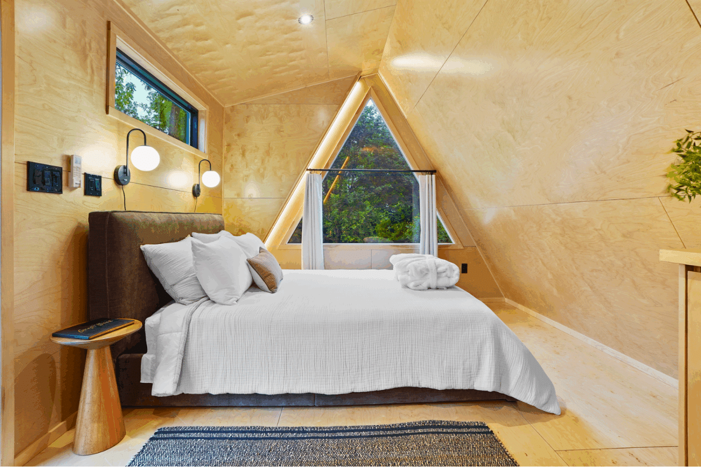Custom built A Frame glamping pod in alexandria pad