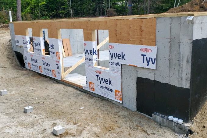 log home foundation in campton nh