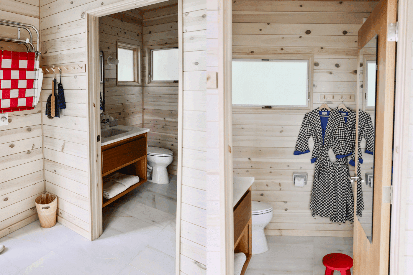 Bathroom in custom tiny home built by Psy Homes for Prospect Berkshires