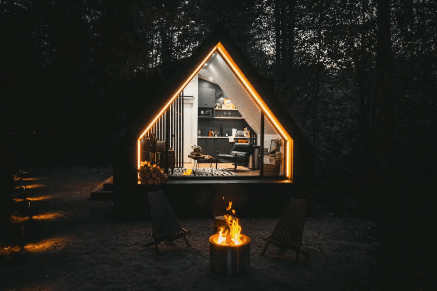 Skykomish Washington A Frame tiny home built and designed by Psy Homes