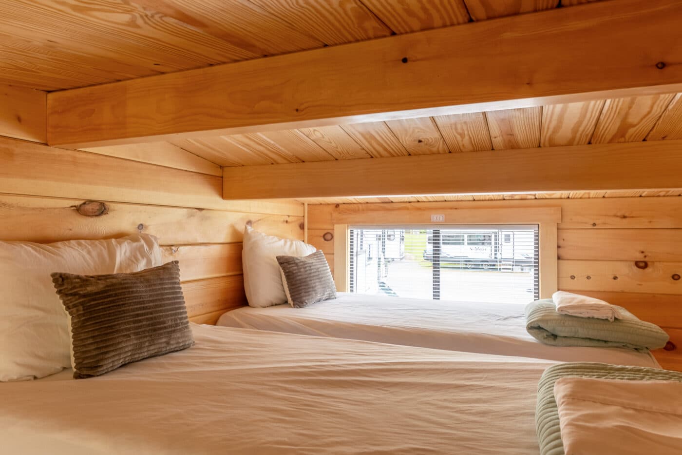 Log Park Model with a loft area