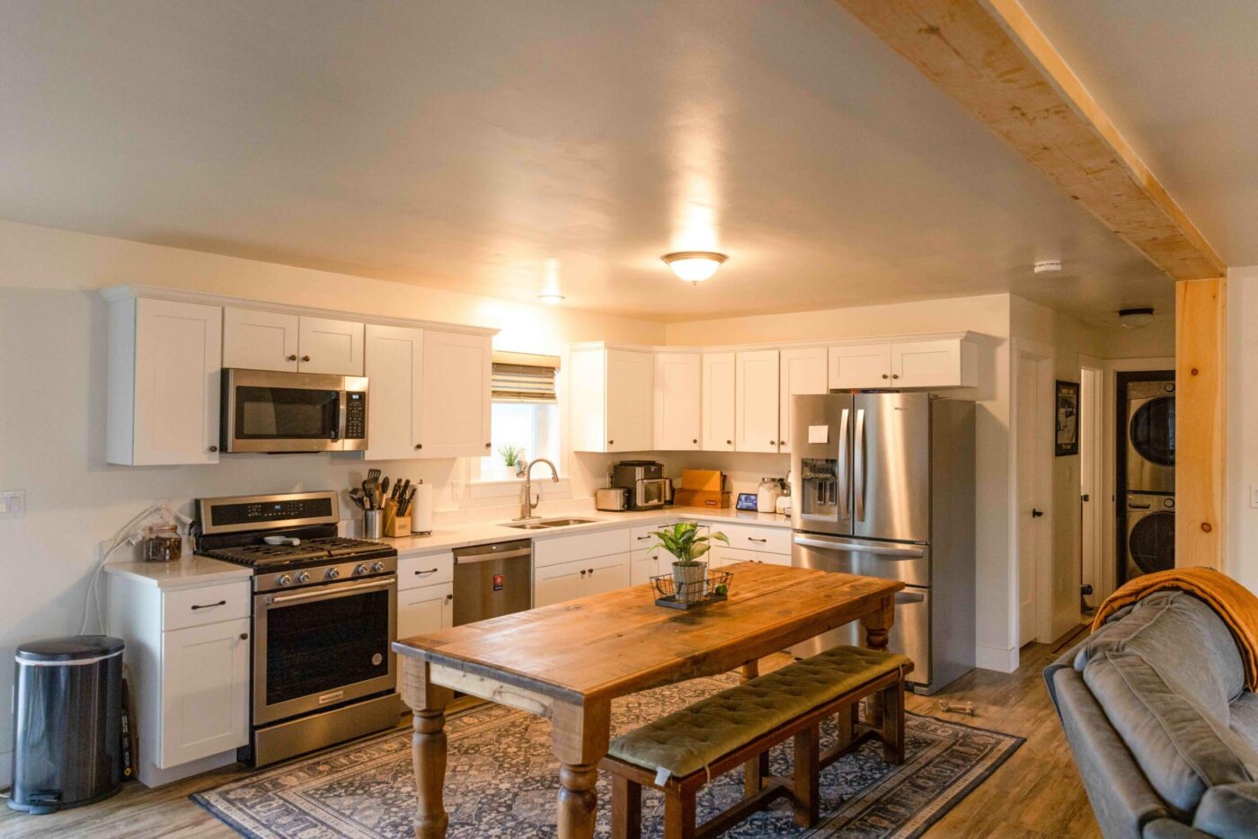 woodland modern cabin interior in Rhode Island