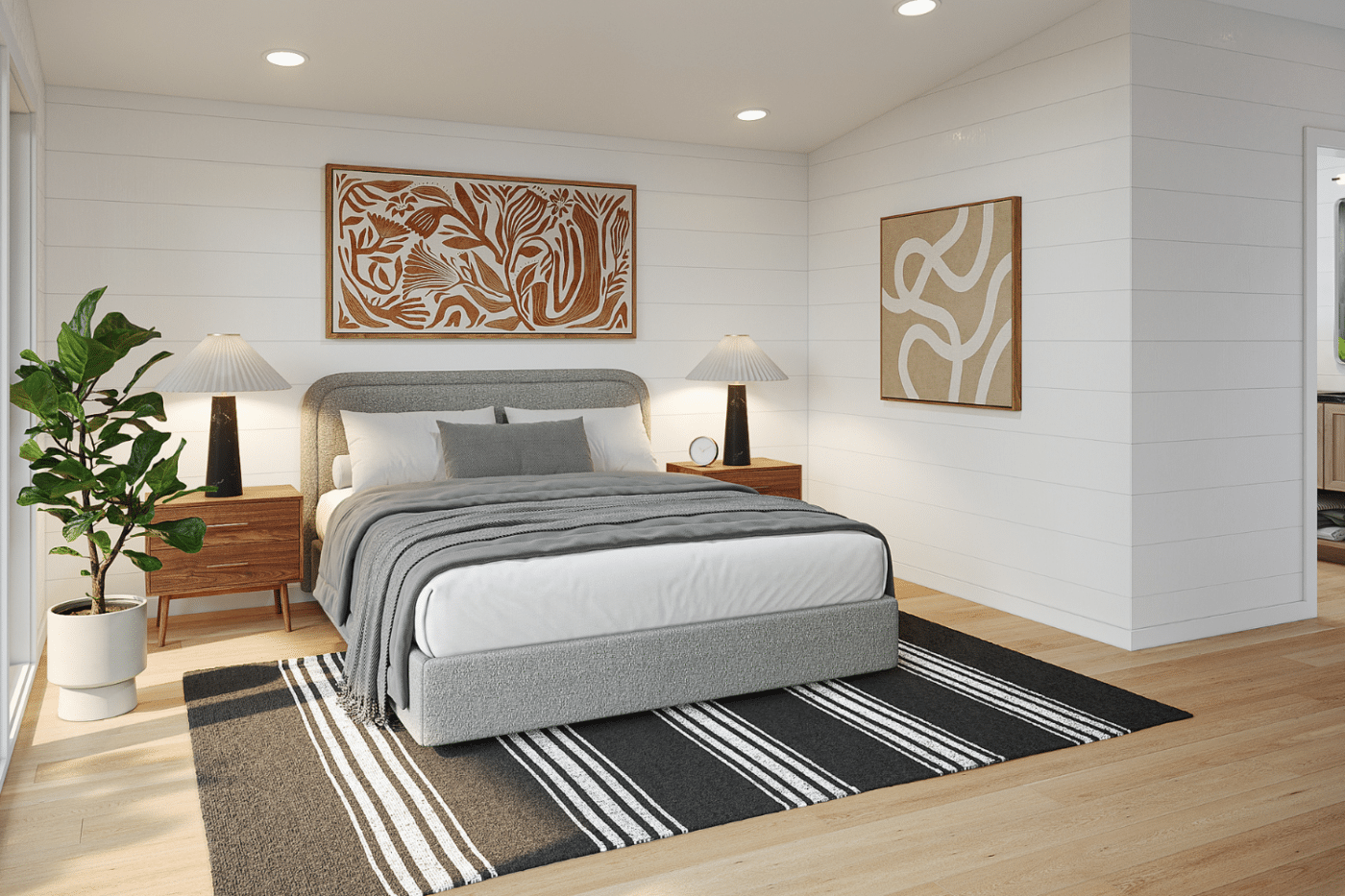 The Walden Stack master bedroom with en suite