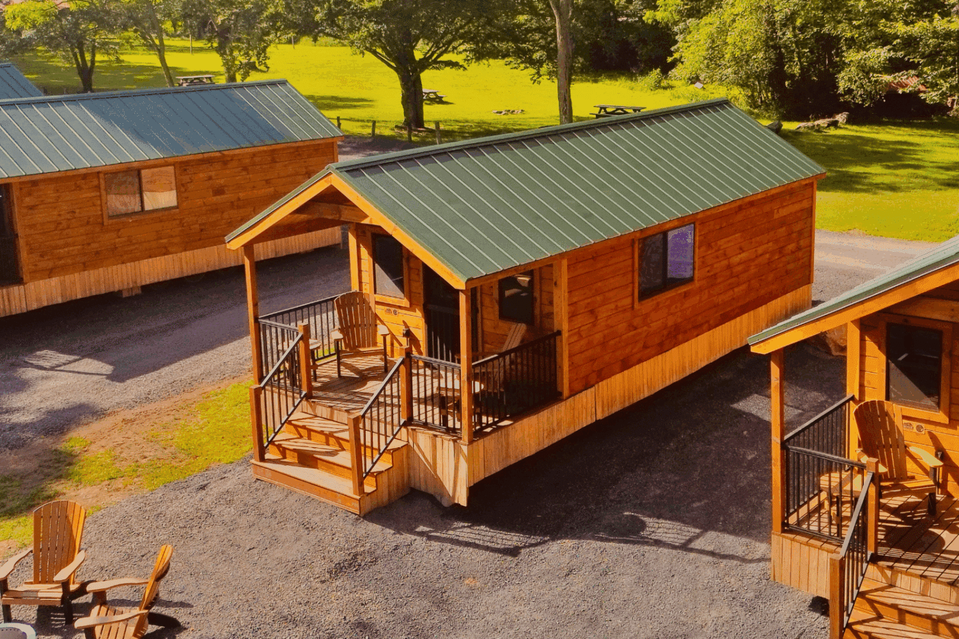 Site 4 Log Studio park model tiny home in Pond eddy new york built and designed by Psy Homes
