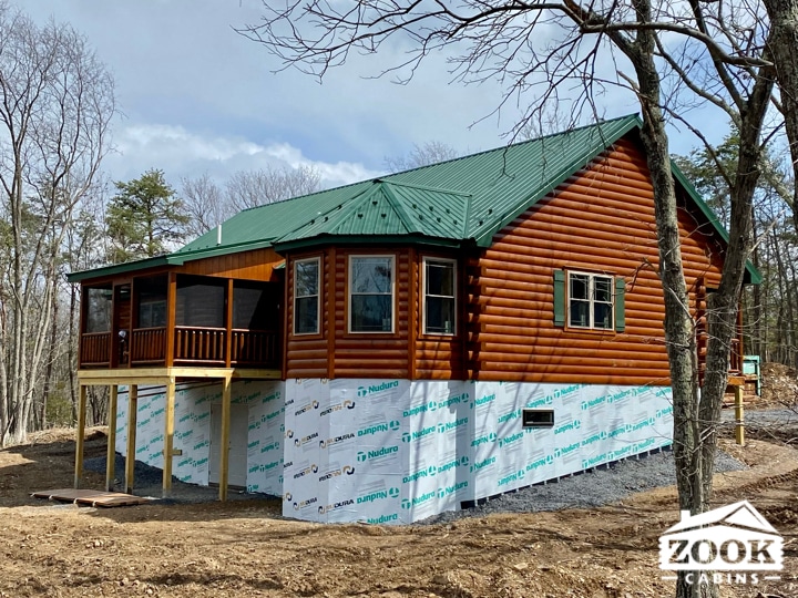 Frontier log cabin in petersburg wv