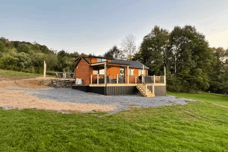 Pinecrest park model tiny home in Fallentimber Pa built and designed by Zook CAbins