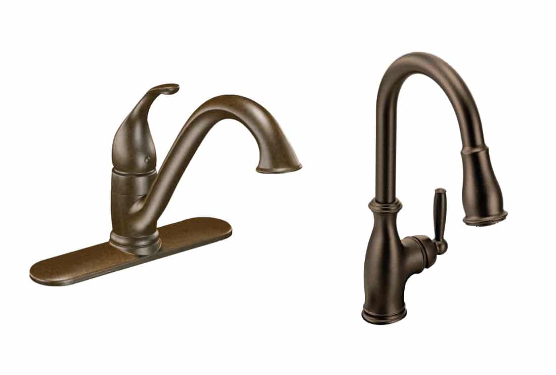 prefab log cabin faucet bronze kitchen