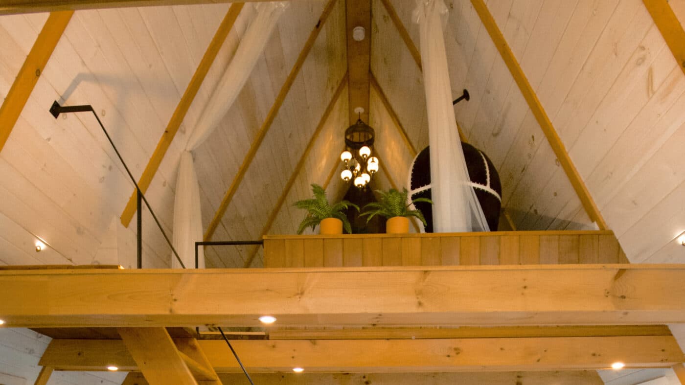 A park model loft in a park model.