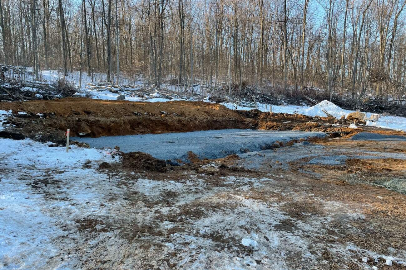 Foundation for Modular Log Home in Barto PA