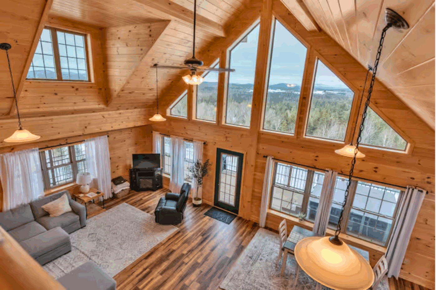 Window wall of Mountaineer Deluxe in Sarnac Lake New York