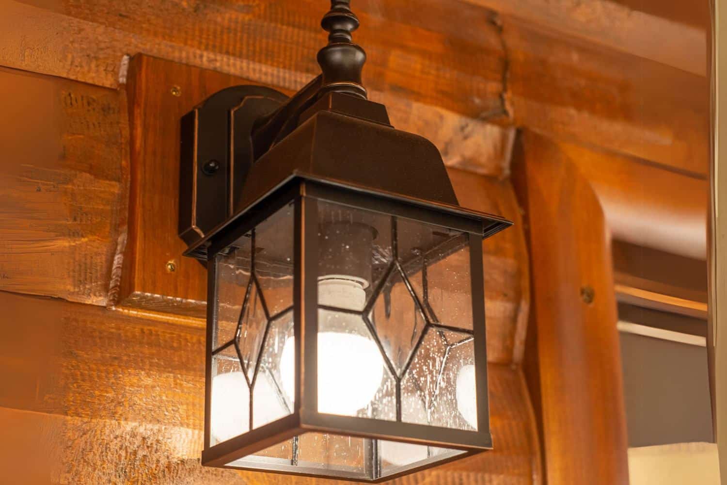 Fixtures on outside of log home