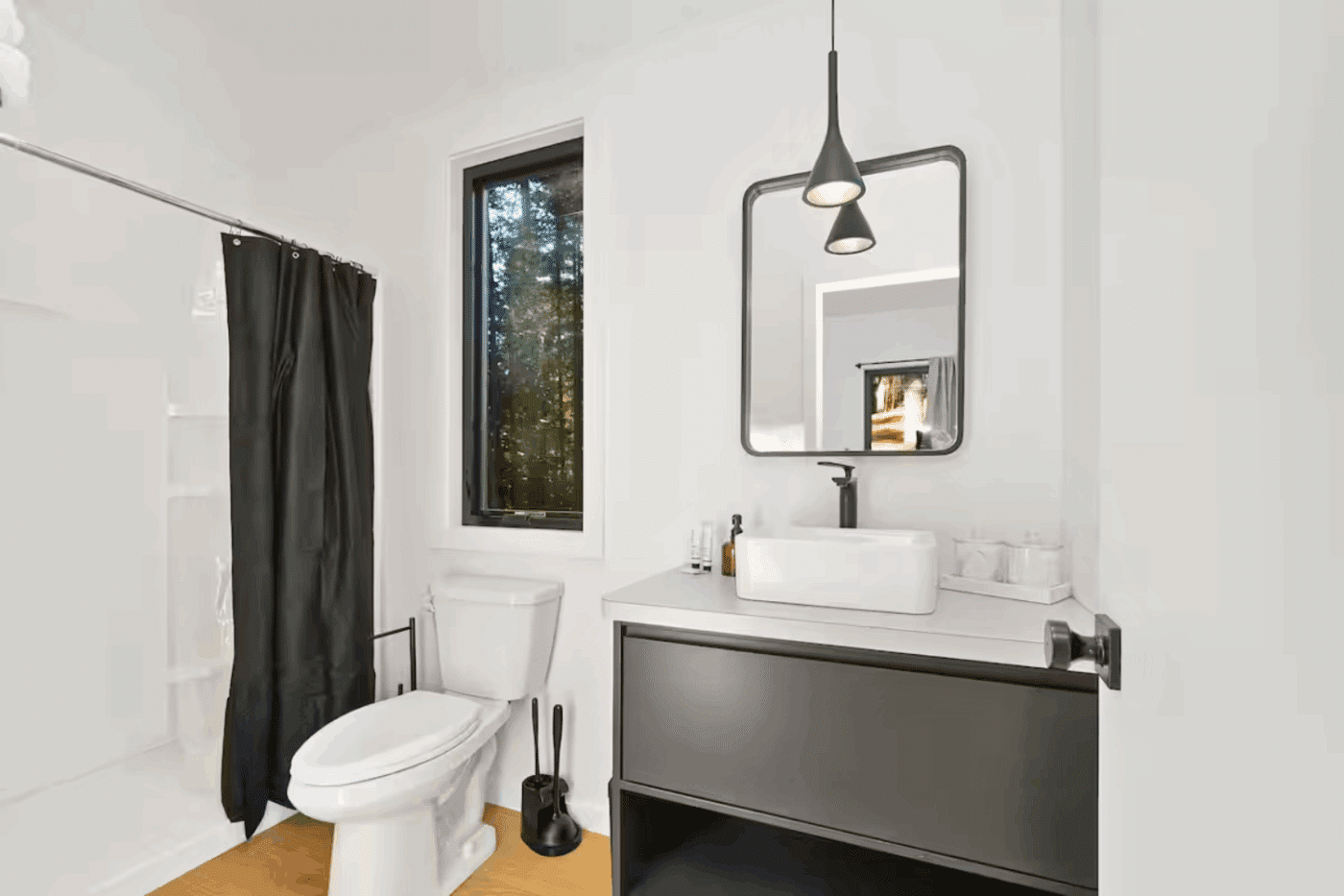 Luxury A frame tiny home in Wiscasset Maine built and designed by Psy Homes