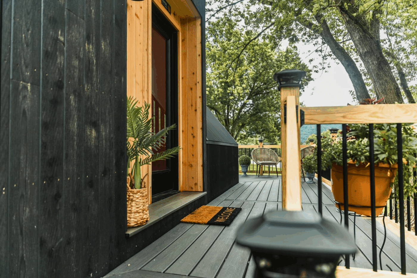 A frame park model tiny homes entry built by zook cabins in gaines pa