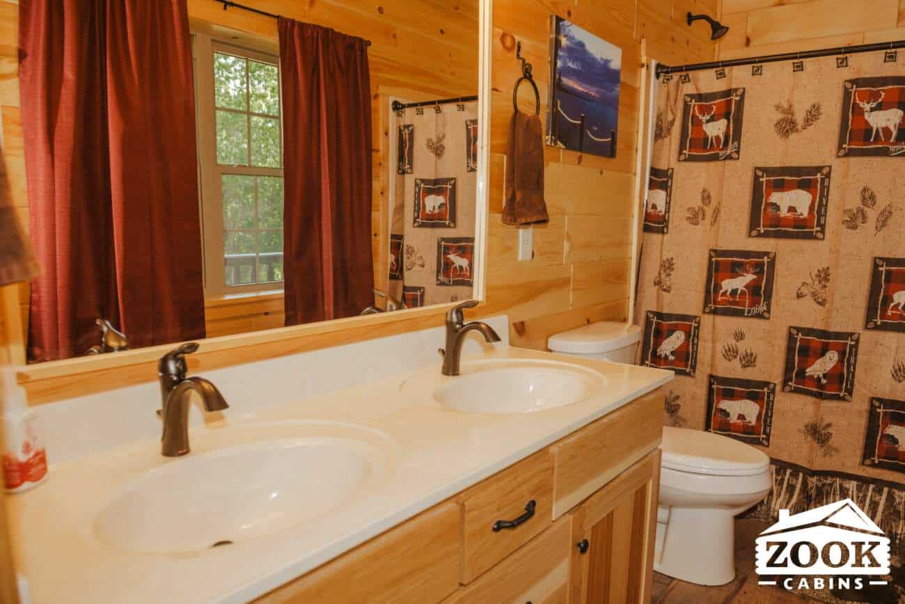 Glacier Log Home in Stroud OK master bath